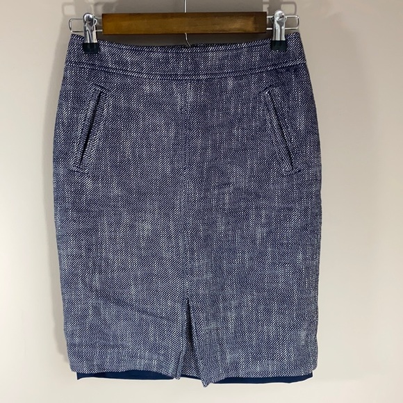 Ann Taylor Petite Tweed Pencil Skirt 00 - Picture 3 of 8